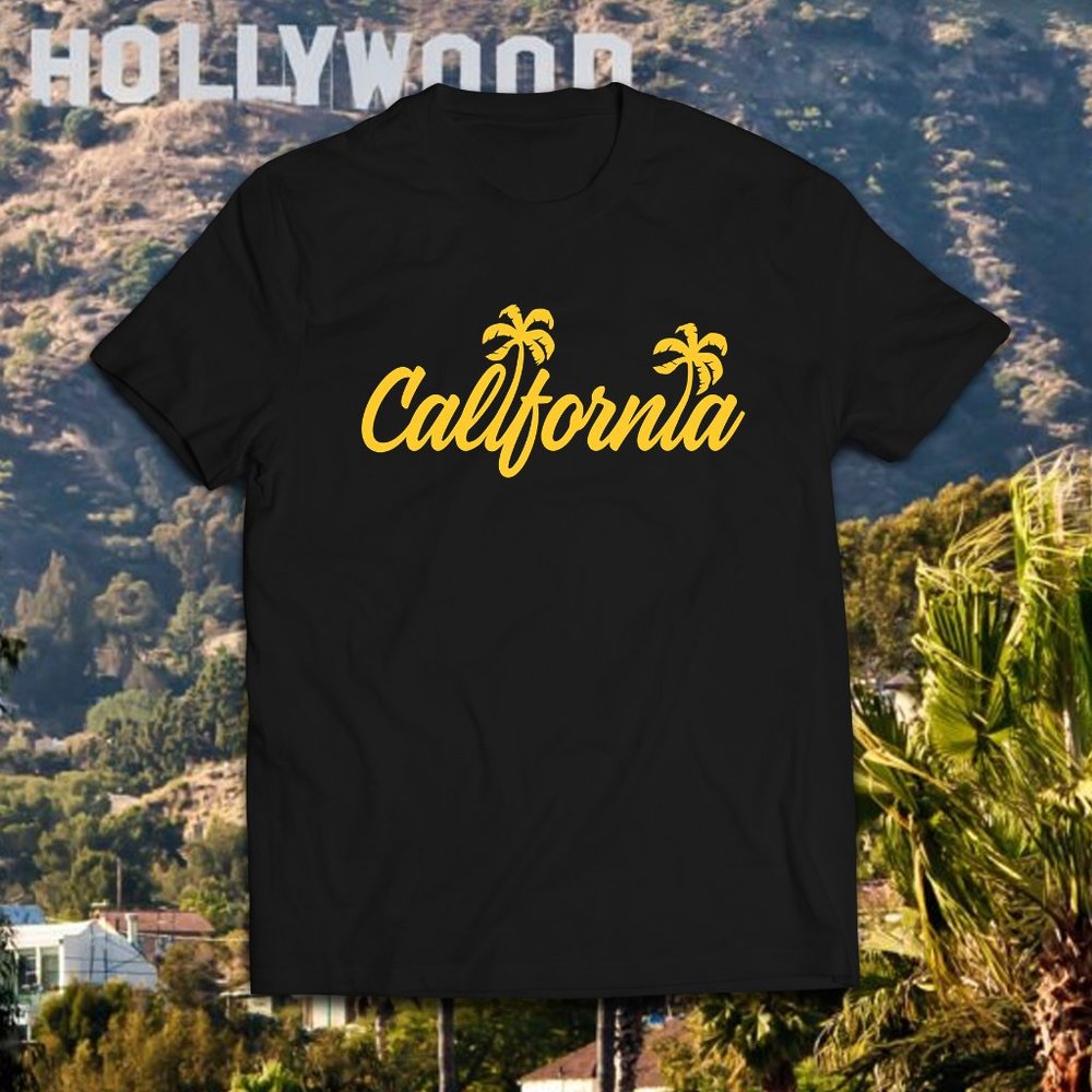 Westcoast California Palm Trees Beach Summer Tee - Picture 1 of 2